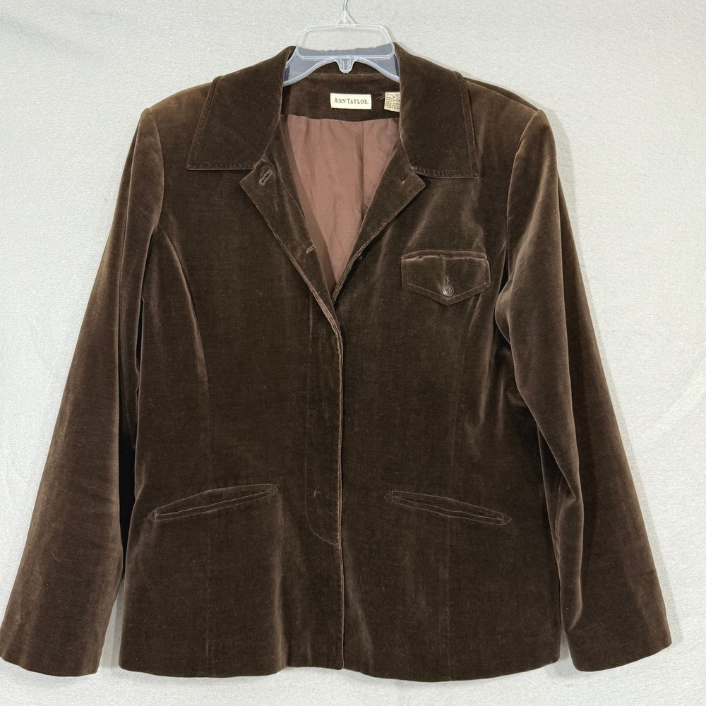 Ann Taylor Dark Brown Velvet Blazer
